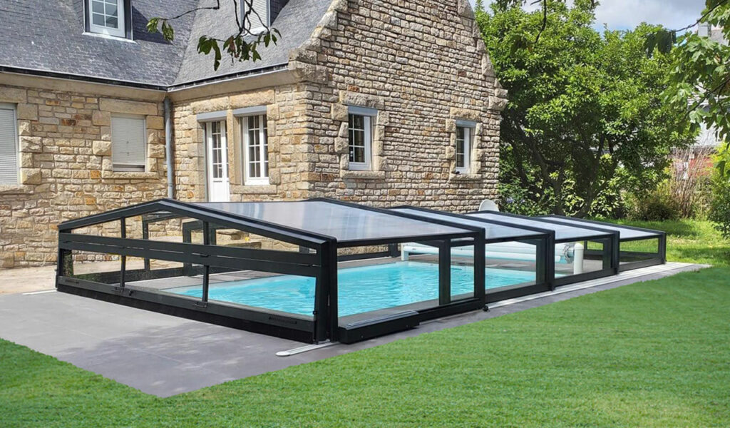Abris de piscine bas RENOVAL ABRIS en alu noir - 35