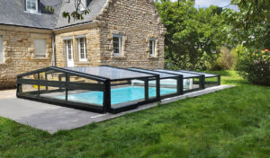 Abris de piscine bas RENOVAL ABRIS en alu noir - 35