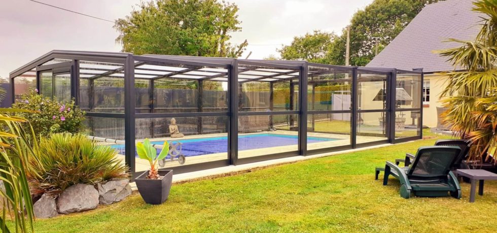 abri de piscine haut en verre à Bosnormand dans l'Eure 27 - Rénoval abri 27
