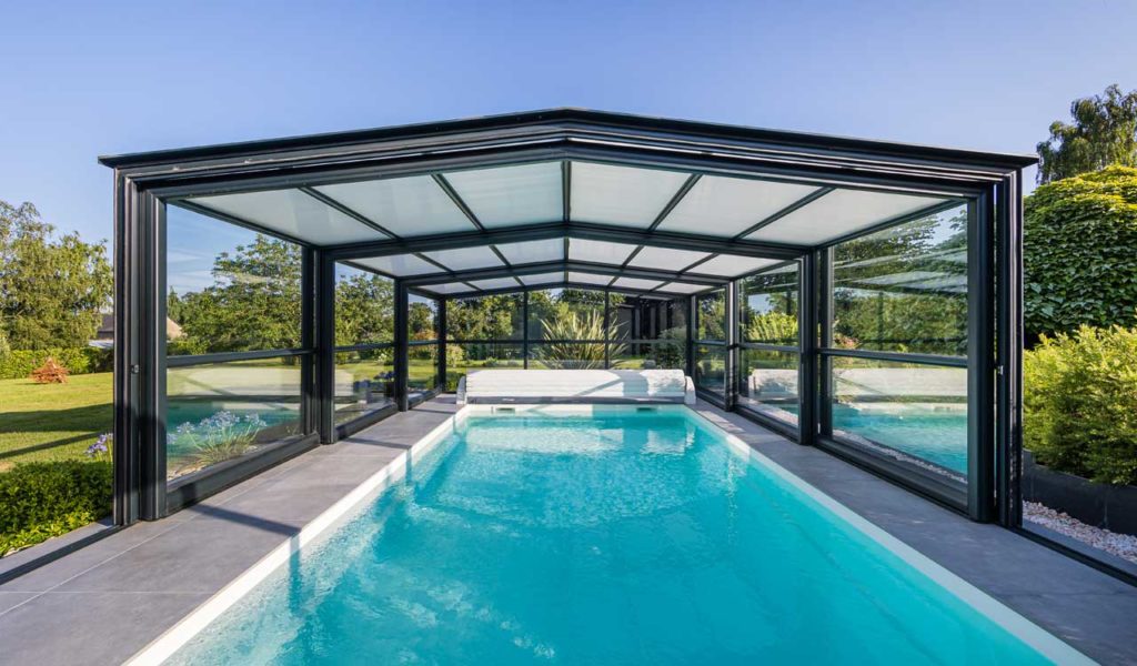 Abri de piscine haut adossé Rénoval