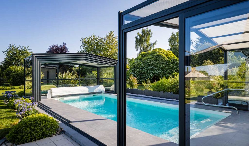 Abri de piscine haut adossé Rénoval