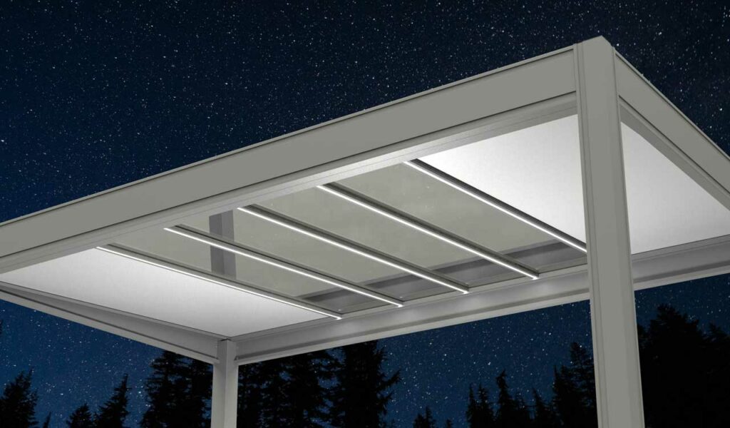 L’éclairage bande leds pour votre pergola à toiture fixe