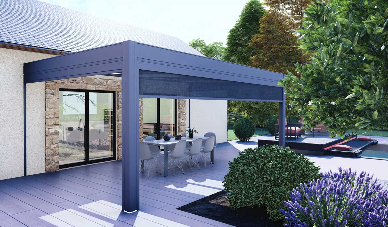 Pergola à toiture fixe Rénoval, un rendu moderne et épuré