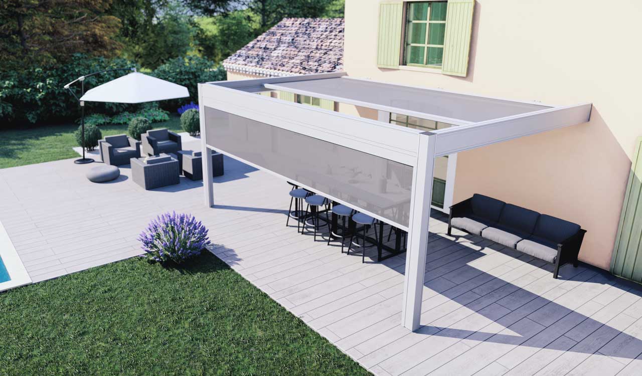 Pergola à toit rétractable Rénoval Abris