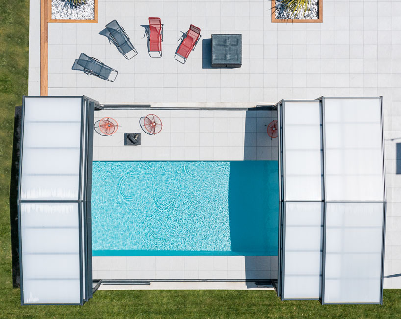 Abri piscine haut Prestige - piscine 5 x 10 m
