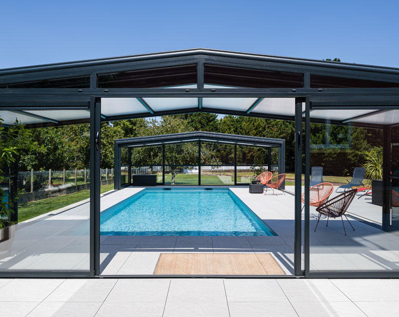 Abri piscine haut Prestige - piscine 5 x 10 m
