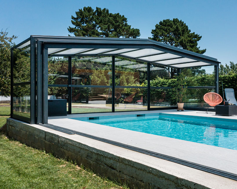 Abri piscine haut Prestige - piscine 5 x 10 m