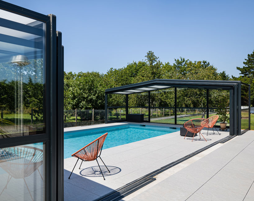 Abri piscine haut Prestige - piscine 5 x 10 m