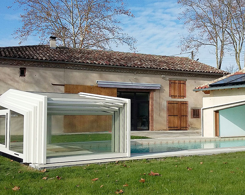 Abri piscine mi-haut Prestige - piscine 3 x 6 m