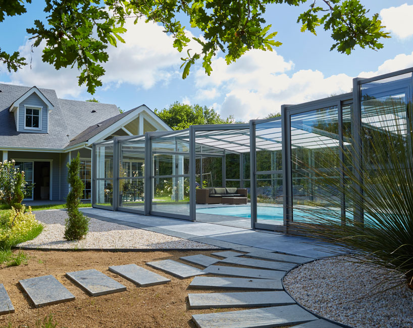 Abri piscine haut Prestige - piscine 3 x 6 m