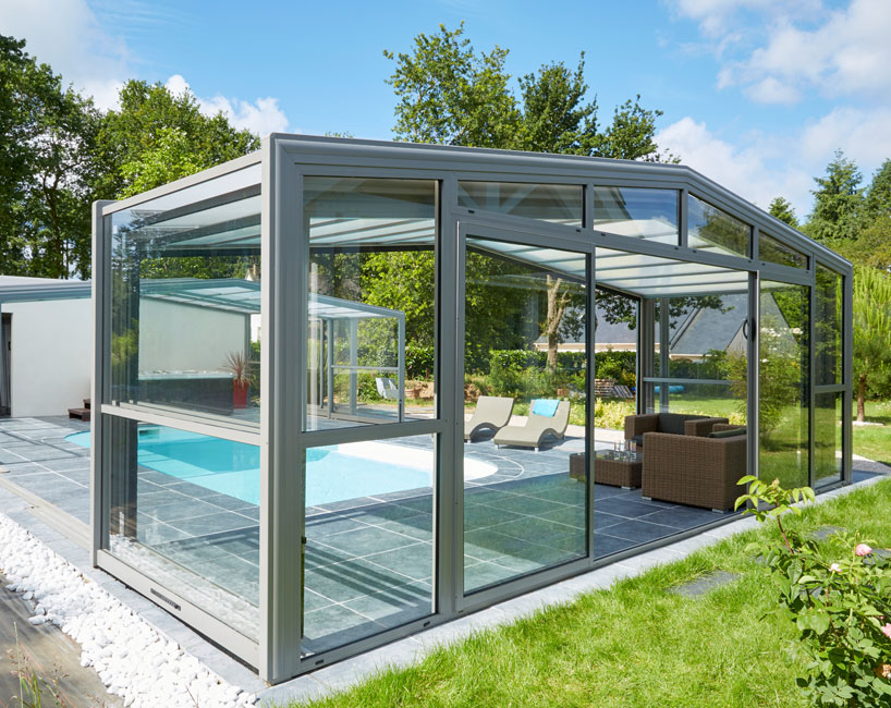 Abri piscine haut Prestige - piscine 3 x 6 m