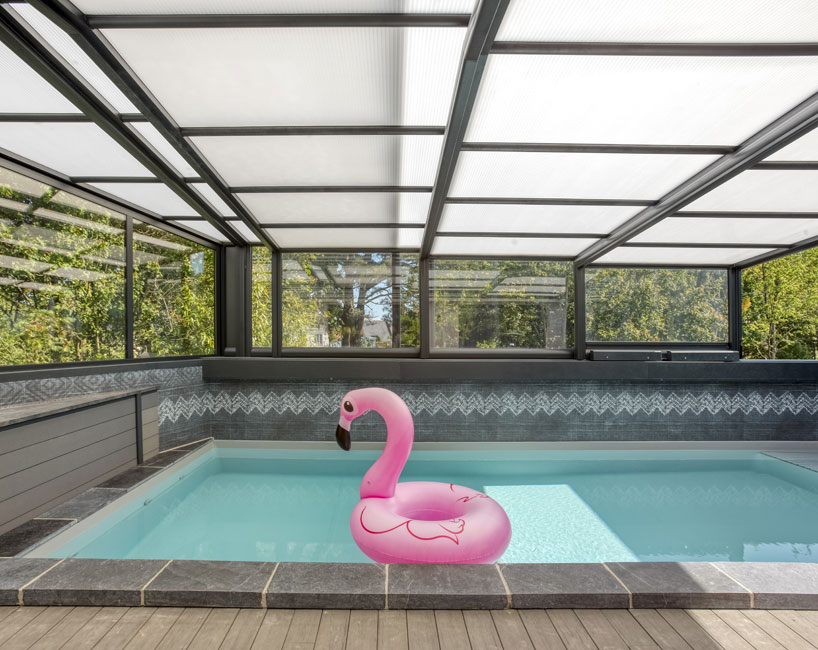 Abri piscine haut adossé Prestige