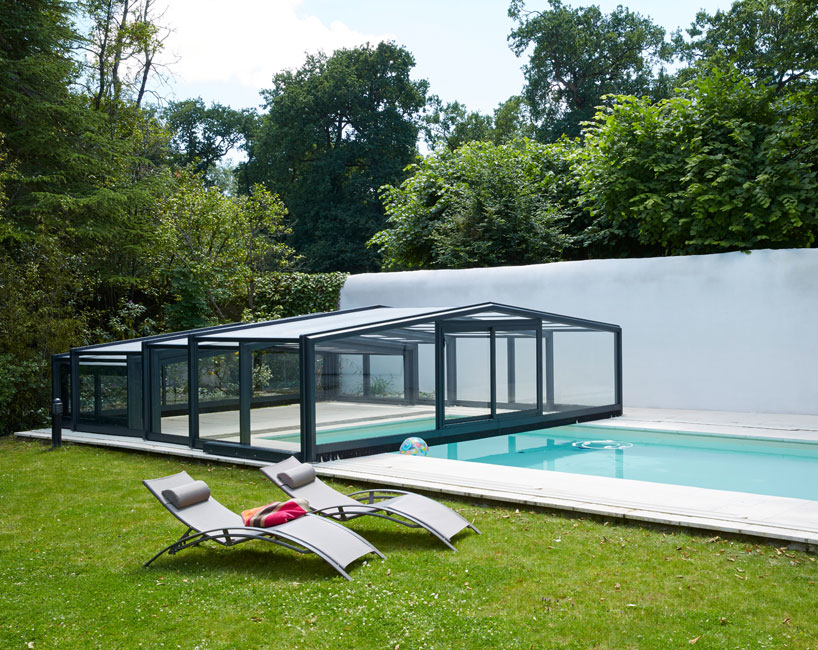 Abri piscine mi-haut Prestige - piscine 5 x 10 m