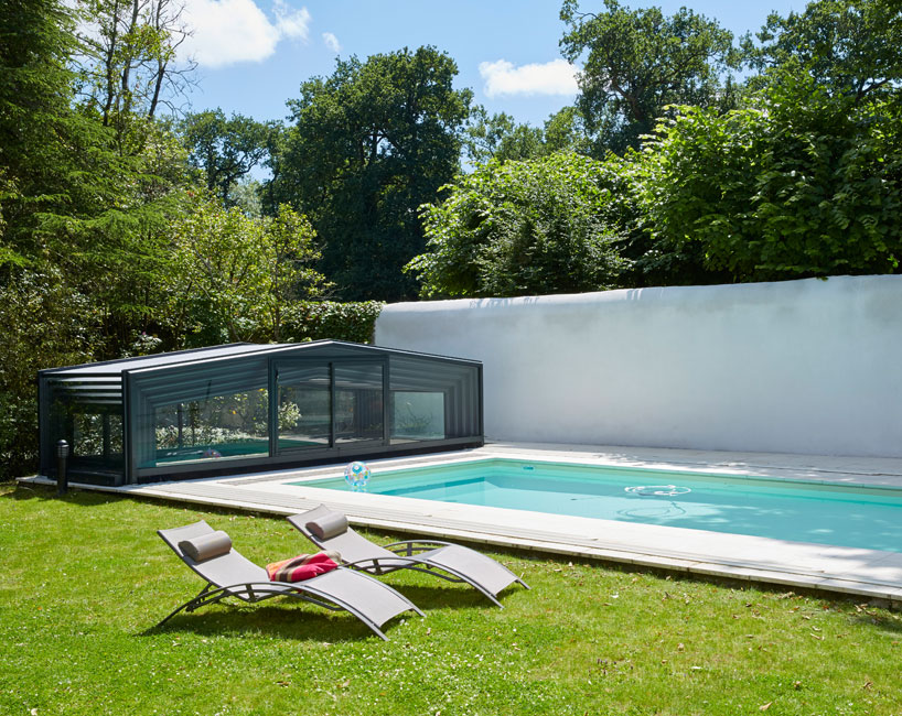 Abri piscine mi-haut Prestige - piscine 5 x 10 m