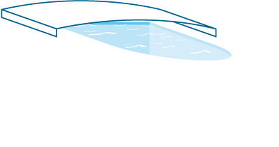 Abris de piscine semi-plat Rénoval